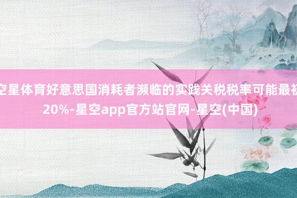 空星体育好意思国消耗者濒临的实践关税税率可能最初 20%-星空app官方站官网-星空(中国)