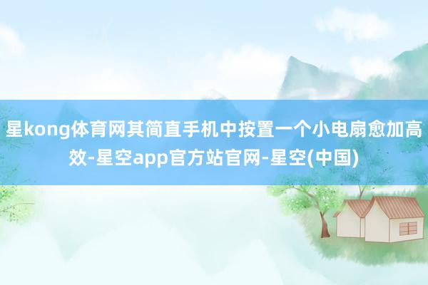 星kong体育网其简直手机中按置一个小电扇愈加高效-星空app官方站官网-星空(中国)