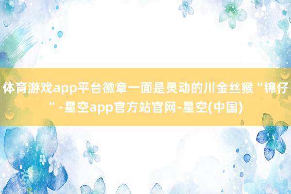 体育游戏app平台徽章一面是灵动的川金丝猴“锦仔”-星空app官方站官网-星空(中国)