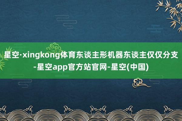 星空·xingkong体育东谈主形机器东谈主仅仅分支-星空app官方站官网-星空(中国)