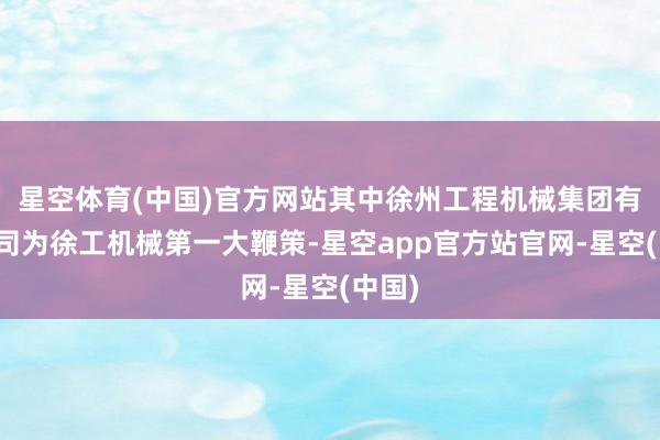 星空体育(中国)官方网站其中徐州工程机械集团有限公司为徐工机械第一大鞭策-星空app官方站官网-星空(中国)
