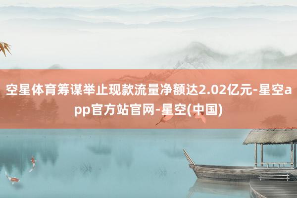 空星体育筹谋举止现款流量净额达2.02亿元-星空app官方站官网-星空(中国)