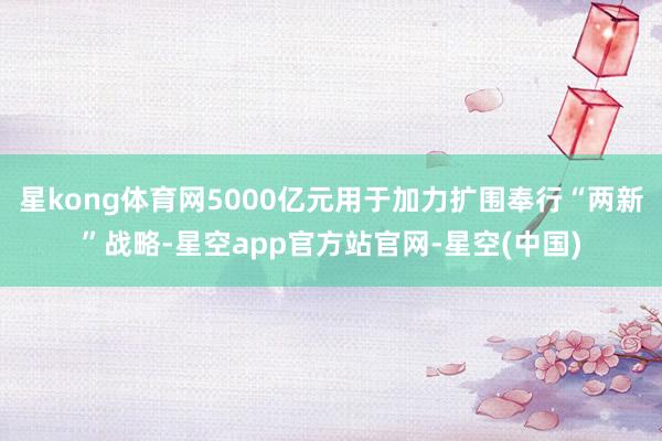 星kong体育网5000亿元用于加力扩围奉行“两新”战略-星空app官方站官网-星空(中国)