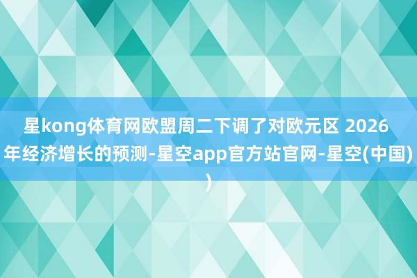 星kong体育网欧盟周二下调了对欧元区 2026 年经济增长的预测-星空app官方站官网-星空(中国)
